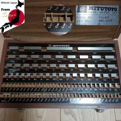 MISSING PARTS MITUTOYO 516-942 BM1-103-0 GRADE 0 GAGE BLOCK SET USED JP AA78