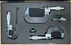 MITUTOYO 193-923 OUTSIDE MICROMETER SET, 0 TO 3