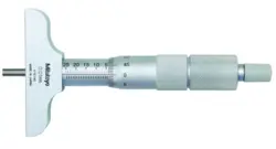 MITUTOYO 129-109 DEPTH MICROMETER INTERCHANGEABLE RODS 0-50MM BASE 63.5MM