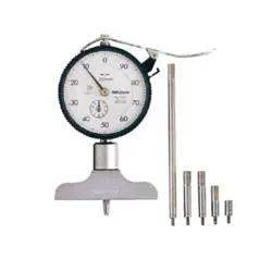 MITUTOYO 7211 DIAL DEPTH GAUGE 200MM 20CM ACCURACY 0.01MM BASE 63.5MM 7211