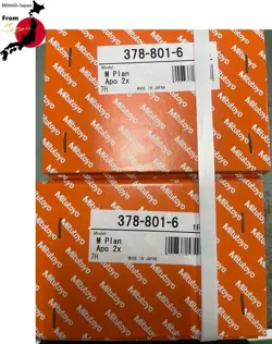 MITUTOYO 378-801-6 MICROSCOPIC OBJECTIVE M PLAN APO 2X NEW JP AA80