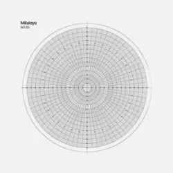 OPTICAL COMPARATOR CHART FOR PROFILE PROJECTOR OVERLAY CHART MITUTOYO 512075 D