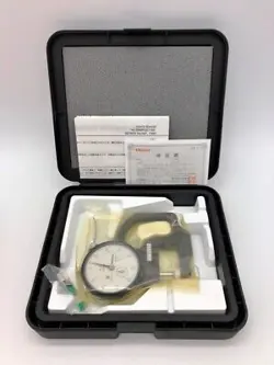 MITUTOYO DIAL THICKNESS GAGE FLAT ANVIL METRIC 7301 JAPAN IMPORT