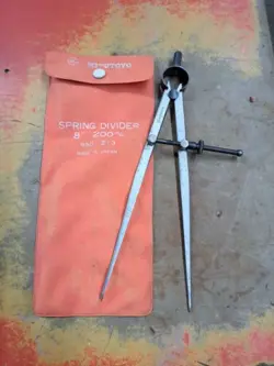 MITUTOYO 8” INCH SPRING DIVIDER TOOL 200MM - MODEL 950-213 - MADE IN JAPAN