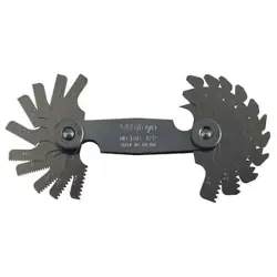 MITUTOYO 188-122 SCREW PITCH GAGE,0.4MM TO 7MM,21 LEAVES