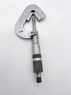 MITUTOYO 114-202 3 FLUTE V-ANVIL MICROMETER RATCHET STOP SATIN CHROME 0.093-1.0
