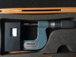 🇺🇦 MITUTOYO LOW FORCE MICROMETER 0-25MM. MODEL 227-101 CARBIDE FACES