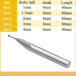 BALL TIP PROBE INSERT CARBIDE BALL TIP TESA FOWLER TRIMO MITUTOYO HEIGHT GAUGE
