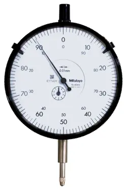 MITUTOYO 4046S - DIAL INDICATOR LARGE DIAL 0-10MM,.01, 8MM STEM, M2.5 X .45, LUG