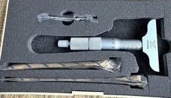 MITUTOYO MITUTOYO DEPTH MICROMETER WITH REPLACEMENT LEAD DMC60-75 0-75MM JAPAN