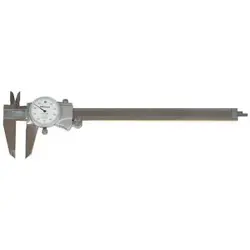 MITUTOYO 505-743JCAL DIAL CALIPER W/CERT,8 IN,0.100/REV
