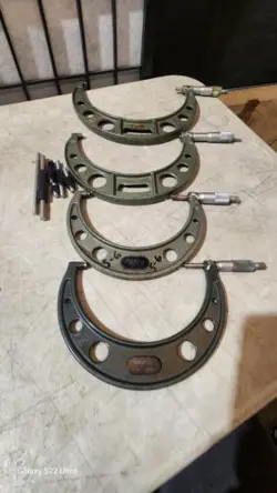LOT OF MICROMETERS 2 MITUTOYO & 2 UNBRANDED