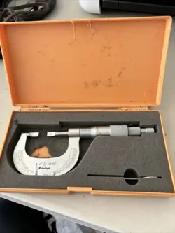 MITUTOYO 0-1 INCH BLADE MICROMETER NO 122-125 W/ CASE “