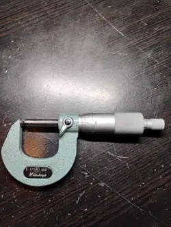 MITUTOYO DIGITAL SPHERICAL FACE MICROMETER: MECHANICAL, 0 IN TO 1 IN RANGE,...