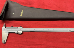 MITUTOYO VERNIER CALIPER W/ FINE ADJUST RANGE 12” 1/128” .001” **EXCELLENT**