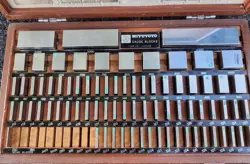 516-402 MITUTOYO STEEL SQUARE GAGE BLOCK SET, 81PC GRADE 2