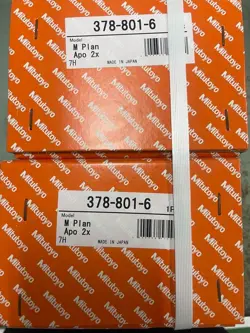 MITUTOYO M PLAN APO 2X MICROSCOPE OBJECTIVE 378-801-6 2 SET
