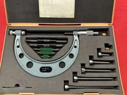 MITUTOYO 104-137 INTERCHANGEABLE 0 -6'' MICROMETER SET COMPLETE *EXCELLENT**