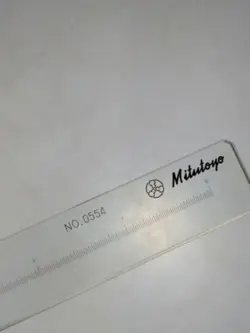 MITUTOYO  PLASTIC RULER #0554  8 5/8