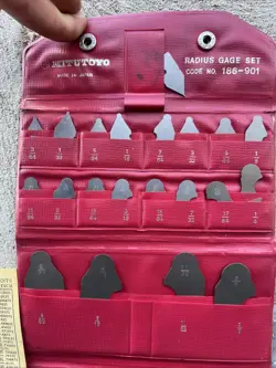MITUTOYO 186-901 RADIUS GAGE SET 1/64