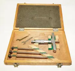 MITUTOYO 129-131 DEPTH GAGE MICROMETER SET 0-4