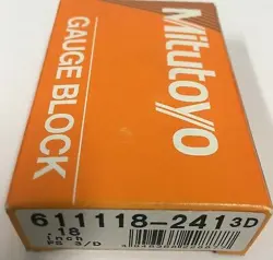 MITUTOYO 611118-241 RECTANGULAR STEEL INDIVIDUAL GAGE BLOCK, .180