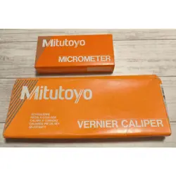 [SET OF 2] MITUTOYO MICROMETER M210-25 & CALIPER NK15 EX COND LIMITED FROM JAPAN