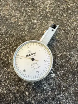 MITUTOYO DIAL TEST INDICATOR .0005” 513-202 JAPAN, NO DIAL COVER