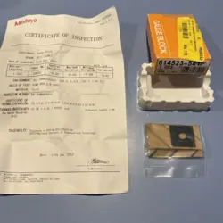 SEALED MITUTOYO GAUGE BLOCK WITH PAPERWORK STEEL ASME 1 614523-541.     1.003MM