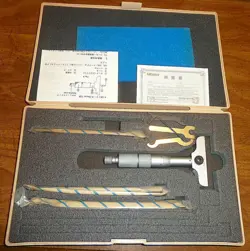 MITUTOYO  0 TO 4” DEPTH GAUGE MICROMETER SET 129-127 DMC 2.5-4