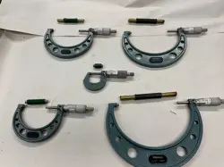 MITUTOYO OUTSIDE MICROMETER SET W/CALIBRATION CHECKS