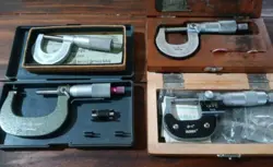 LOT OF FOUR- MICROMETERS - 2 MITUTOYO , 0-1