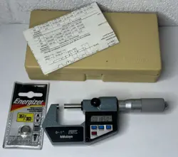 MITUTOYO 293-765-10 0-1'' DIGITAL OUTSIDE MICROMETER .00005