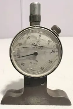 VINTAGE MITUTOYO #644 DIAL INDICATOR DEPTH GAGE 0”- .25” MADE IN JAPAN