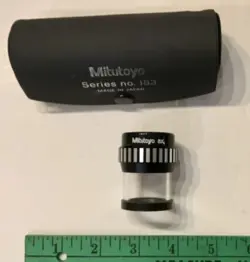 MILUTOYO MACHINISTS 8X LOUPE WITH CASE, SERIES NO. 183, EX CONDITION!