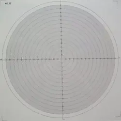 OPTICAL COMPARATOR CHART FOR PROFILE PROJECTOR OVERLAY CHART MITUTOYO NO 13 J
