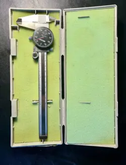MITUTOYO 505-637-66 PRECISION DIAL CALIPER | WITH CASE | 6”.