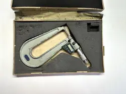 USED MITUTOYO 389-711-30 DIGITAL DEEP THROAT MICROMETER 0-1