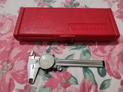 MITUTOYO .001 NO. 505-629 HARDENED STEEL DIAL CALIPERS IN HARD CASE