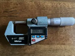 MITUTOYO DIGITAL MICROMETER 0-1”.0005”/0-25.4 0.001MM.MACHINIST TOOL.