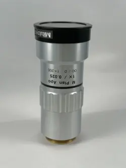 MITUTOYO MICROSCOPE OBJECTIVE M PLAN APO 1X0.025 ∞/0 WD11/13 MM