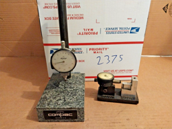 MACHINIST GRANITE  INSPECTION STAND  W. 2 GAGES  #2375