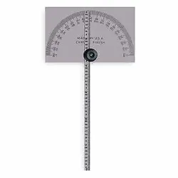 MITUTOYO 968-203 MANUAL-READING PROTRACTOR, GRAD 1 DEG 1ARY7