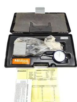 MITUTOYO 7046PCK KIT WITH PLASTIC CASE INCLUDES 2416S DIAL INDICATOR & 7010SN