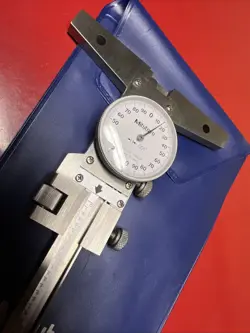 MITUTOYO DIAL DEPTH GAGE, 0-12IN RANGE, 0.001IN GRADUATION, ±0.0015IN