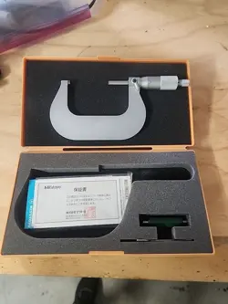 MITUTOYO 2-3 INCH MICROMETER WITH WRENCH, STANDARD, CASE 101-119