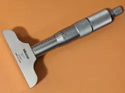 MITUTOYO 0-4 INCH DEPTH MICROMETER SET NO 129-127 W/ CASE