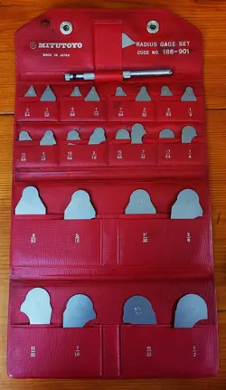 MITUTOYO RADIUS GAGE SET - CODE NO. 186-901