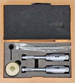 MITUTOYO #368 HOLTEST 3-ANVIL BORE MICROMETER 0.50-.0650, .0650-.080 - 6