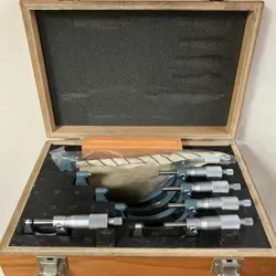 MITUTOYO STANDARD OUTSIDE MICROMETER SET (OMST-150) USED